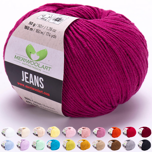 JEANS Violet Cotton YARN 50g 160m