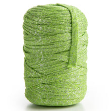 Laden Sie das Bild in den Galerie-Viewer, Light Green Cotton Ribbon Lurex 10mm 125m
