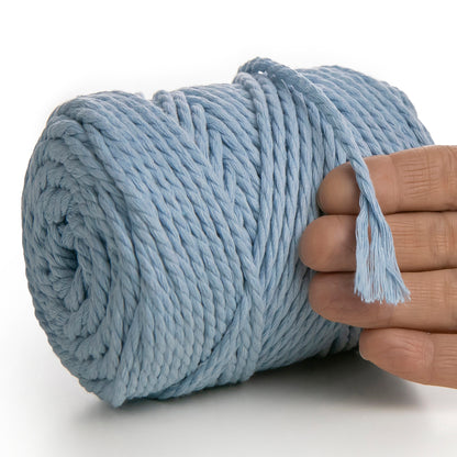 BABY BLUE MACRAME  ROPE 4 MM, 75 M