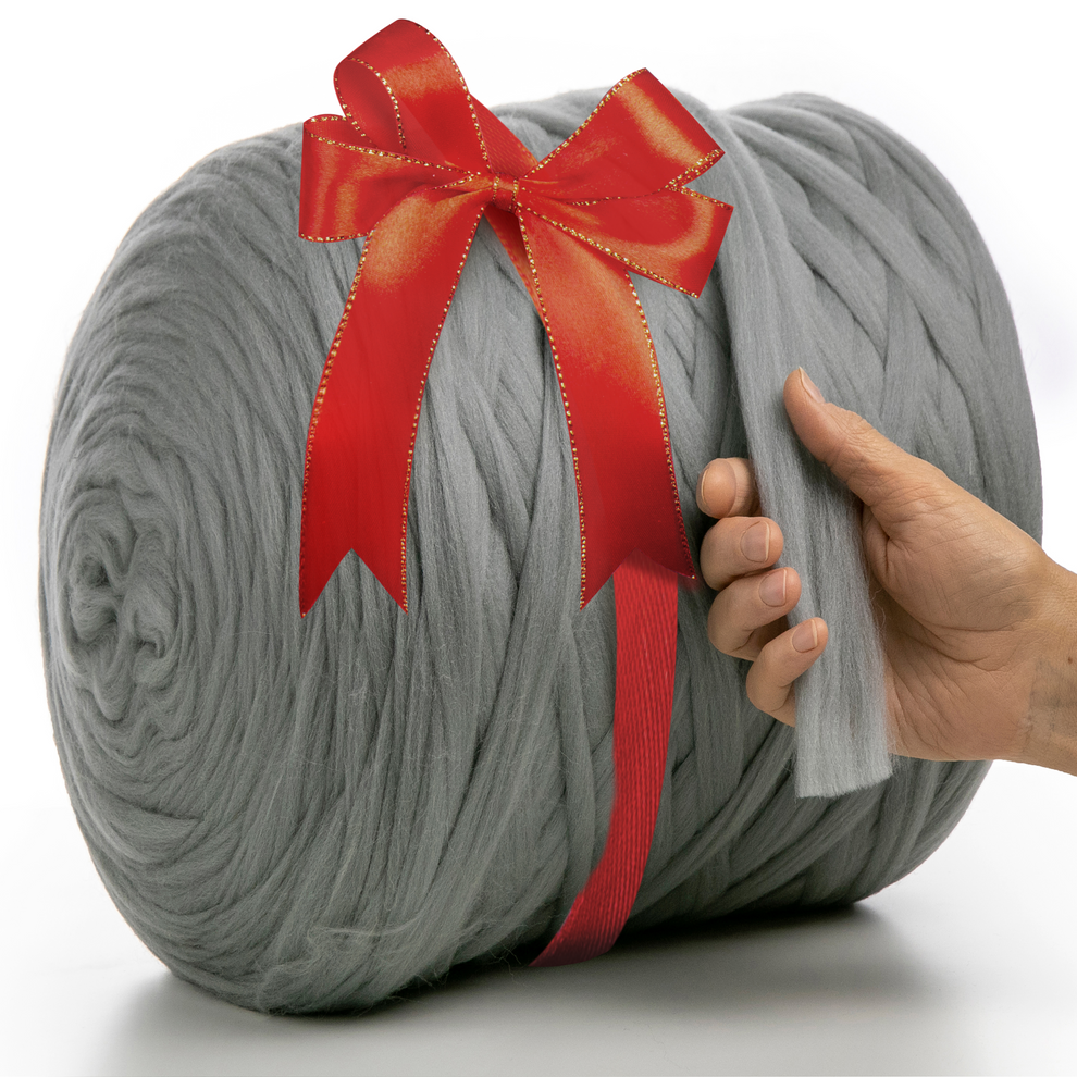 STEEL CHUNKY MERINO WOOL 2 CM, 23 MICRON – MeriWoolArt