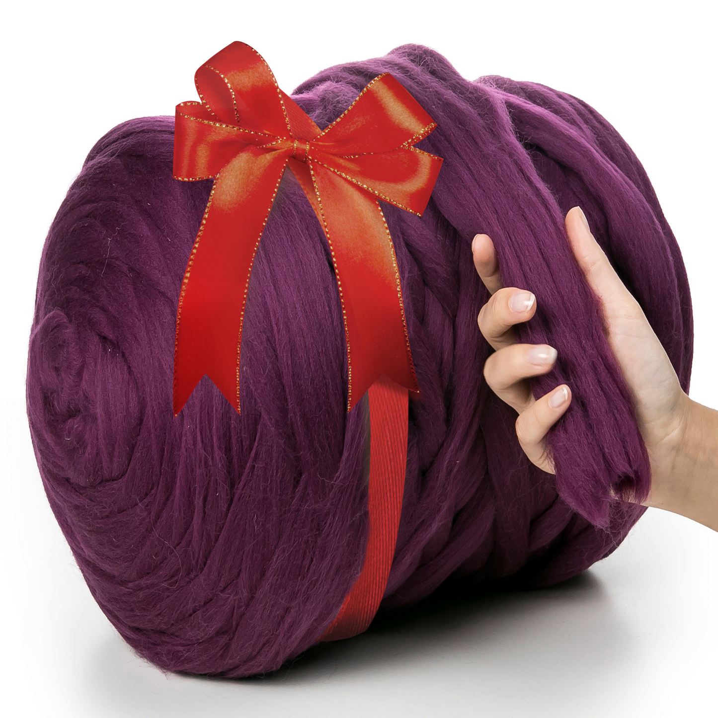 VIOLET SUPER CHUNKY MERINO WOOL 4-5 CM, 25 MICRONS