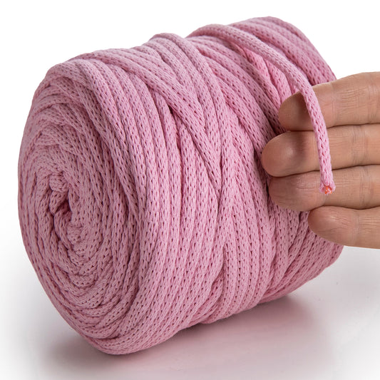 Rosa Makramee-Kordel 6 mm, 85 m 