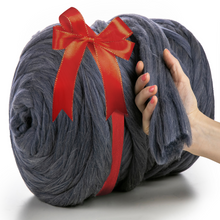 Load image into Gallery viewer, BLUE MELANGE SUPER CHUNKY MERINO WOOL 4-5 CM, 25 MICRONS
