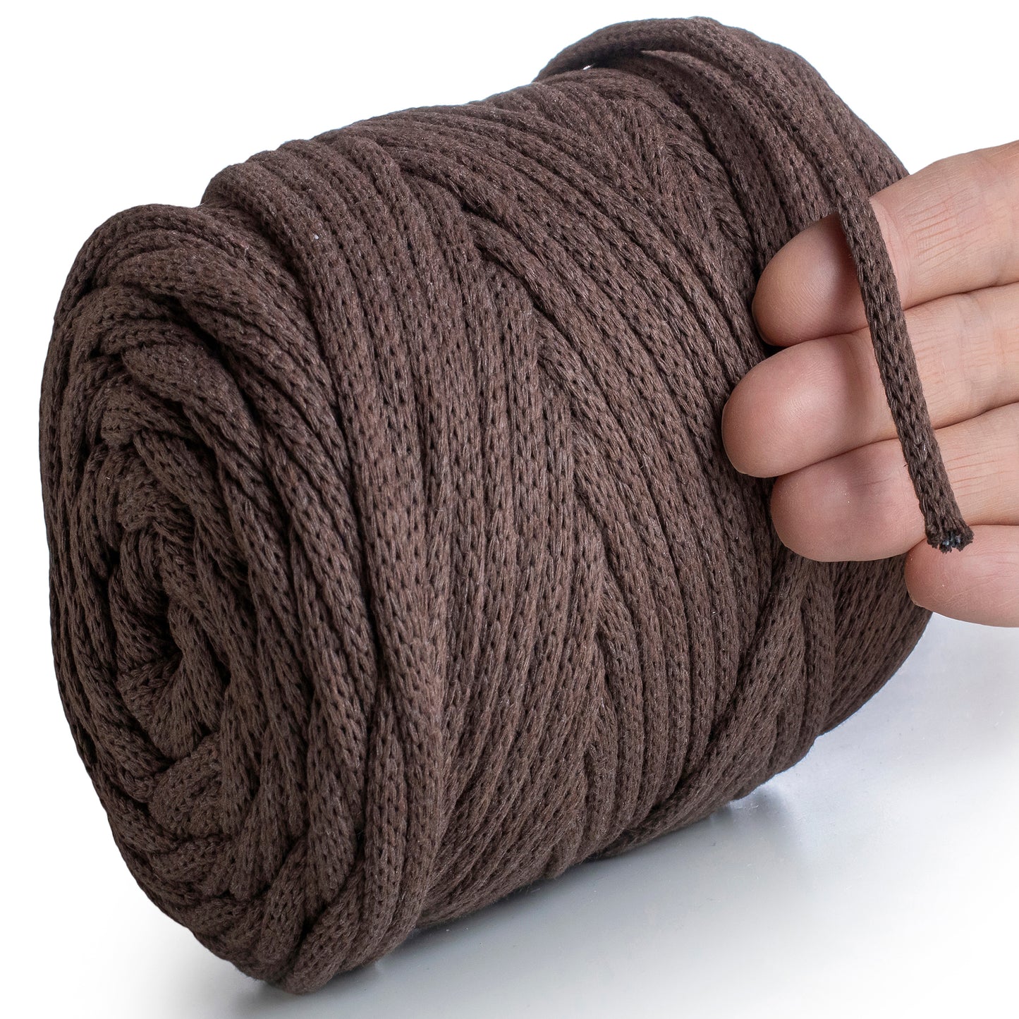 Cordon macramé brun 6mm 85m