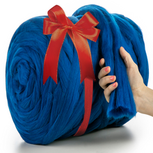 Load image into Gallery viewer, TURQUOISE MELANGE SUPER CHUNKY MERINO WOOL 4-5 CM, 25 MICRONS
