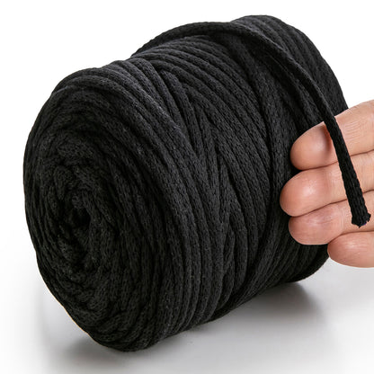 Black Macramé Cord 6mm 85m