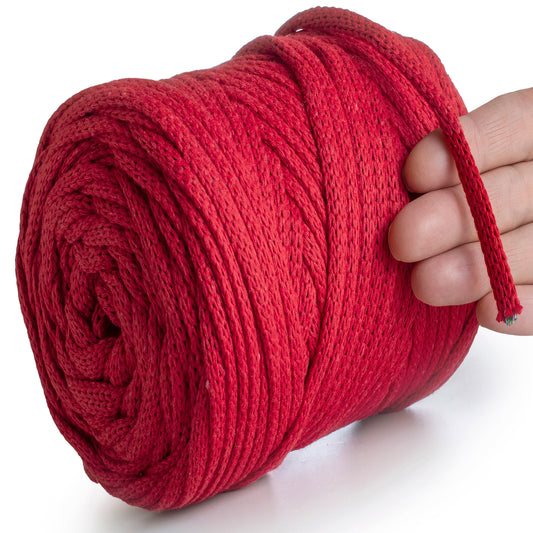 Red Macramé Cord 6mm 85m