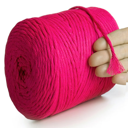 Neon Pink Single Twisted Macramé 4mm 225m