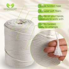 Load image into Gallery viewer, Natural Single Twisted Macramé 3mm 200m
