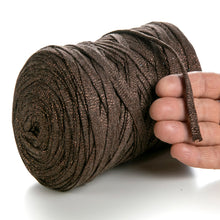 Load image into Gallery viewer, Brown Cotton Ribbon Lurex 10mm 125m

