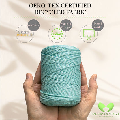 Aqua Macramé Cotton Lurex 2mm 225m