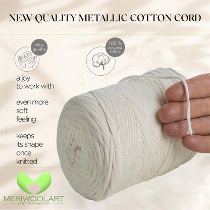 Natural Macramé Cotton 2mm 250m