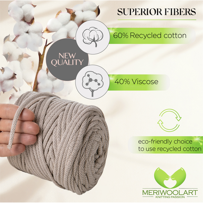 Sand Macramé Cord 6mm 85m