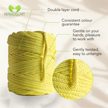 Load image into Gallery viewer, Yellow Macramé Cord 6mm 85m
