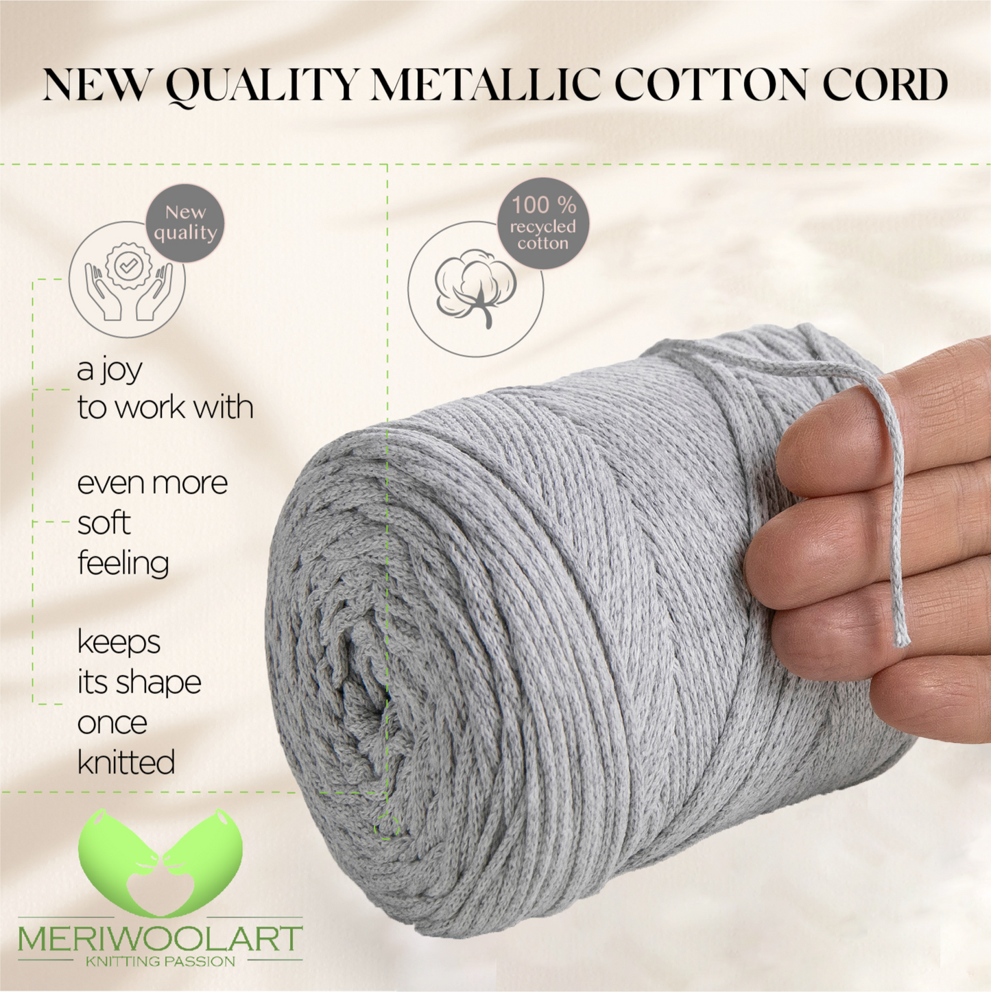 Ash Macramé Cotton 2mm 250m