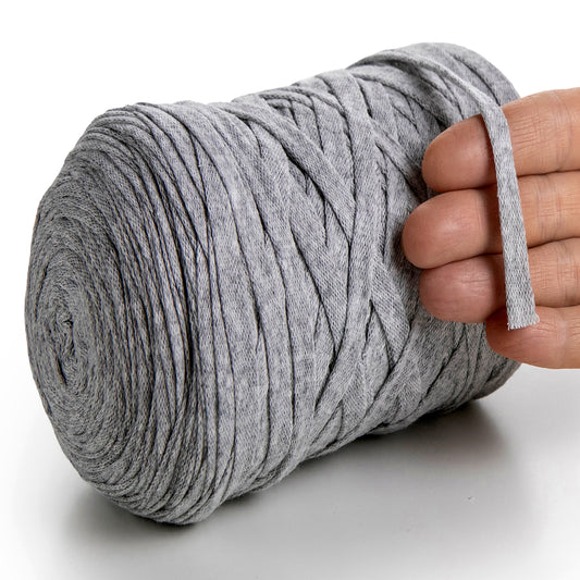 Light Grey Cotton Ribbon 10mm 150m