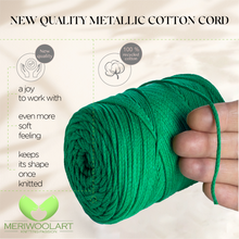 Load image into Gallery viewer, Green Macramé Cotton 2mm 250m
