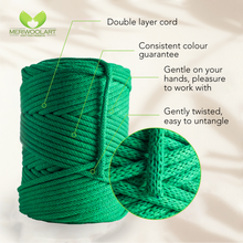 Load image into Gallery viewer, Green Macramé Cord 4mm 85m
