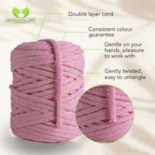 Load image into Gallery viewer, Pink Macramé Cord 6mm 85m
