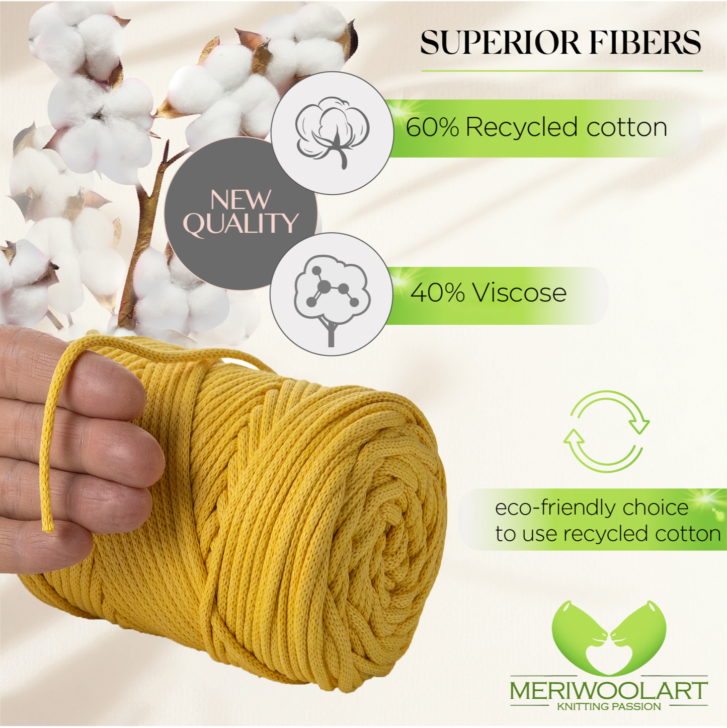 Tabacco Macramé Cord 4mm 85m