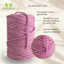 Load image into Gallery viewer, Pink Macramé Cord 4mm 85m
