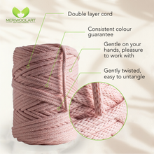 Load image into Gallery viewer, Light Pink Macramé Cord 4mm 85m
