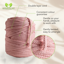 Load image into Gallery viewer, Light Pink Macramé Cord 6mm 85m

