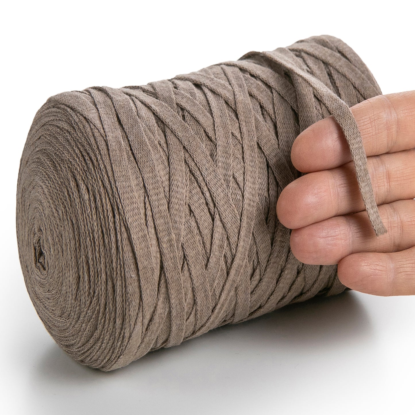 Dark Sand Cotton Ribbon 10mm 150m