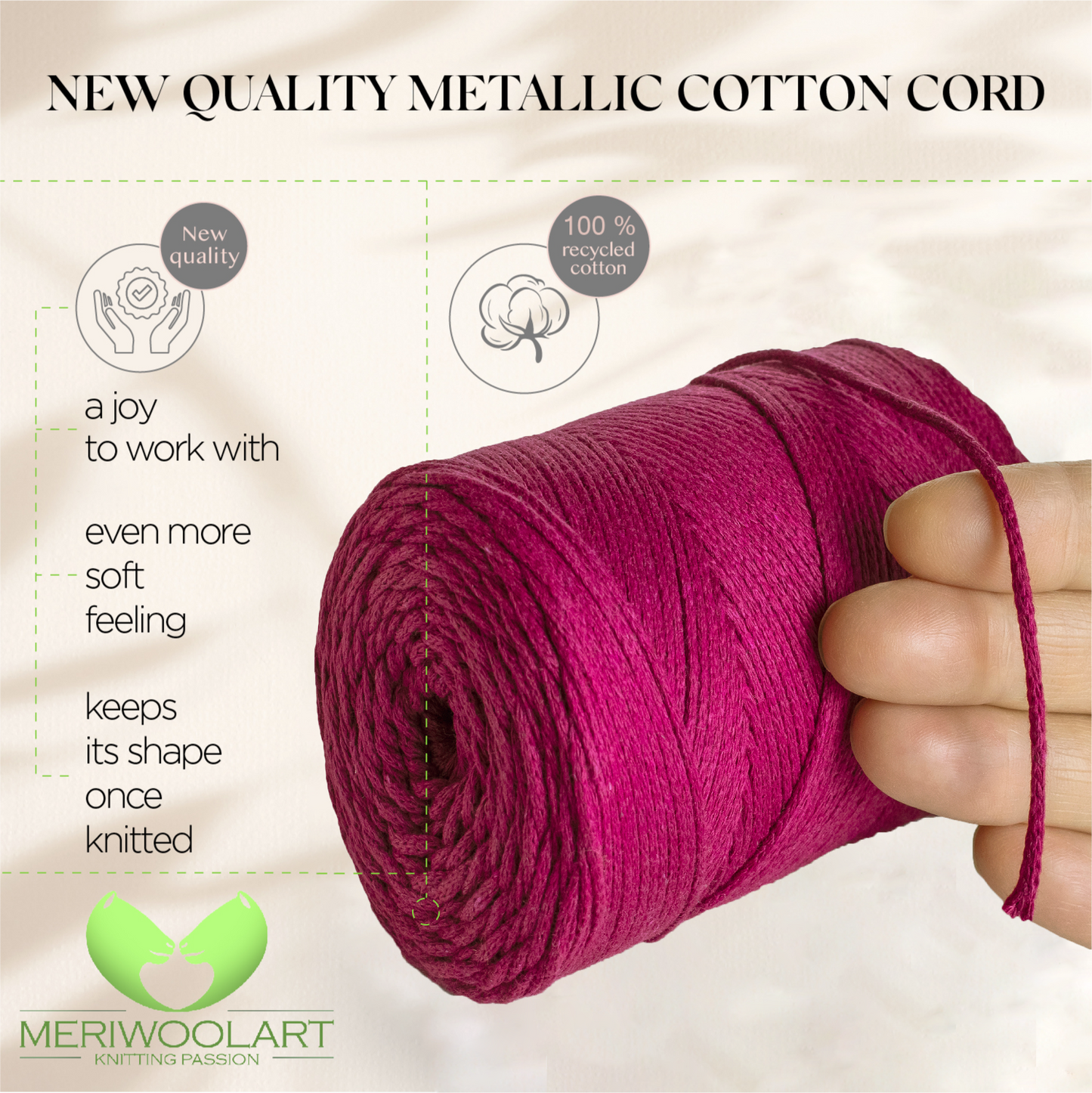 Violet Macramé Cotton 2mm 250m