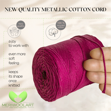 Load image into Gallery viewer, Violet Macramé Cotton 2mm 250m
