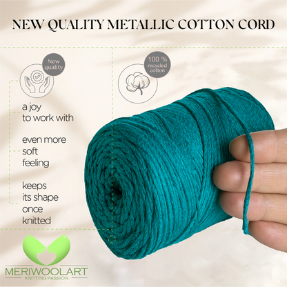 Sea Green Macramé Cotton 2mm 250m