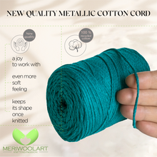 Load image into Gallery viewer, Sea Green Macramé Cotton 2mm 250m
