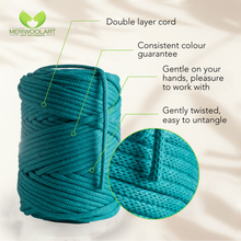 Load image into Gallery viewer, Sea Green Macramé Cord 4mm 85m

