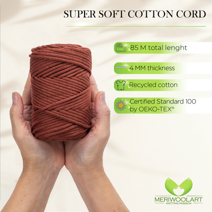 Terra Macramé Cord 4mm 85m