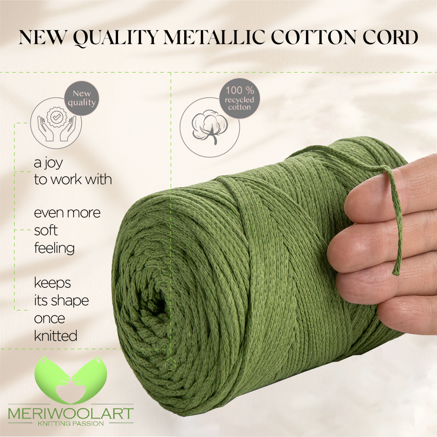 Salbei Macramé Cotton 2mm 250m