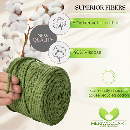 Salbei Macramé Cord 6mm 85m