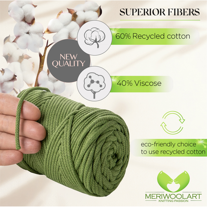 Salbei Macramé Cord 4mm 85m