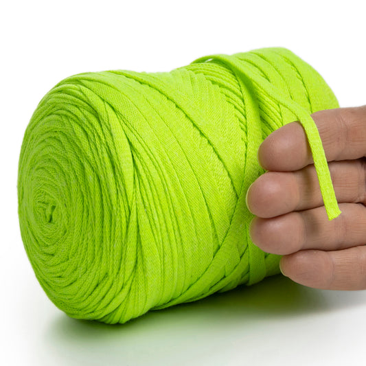 Neon Yellow Cotton Ribbon 10mm 150m