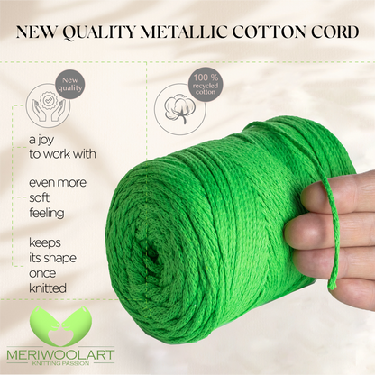 Neon Green Macramé Cotton 2mm 250m