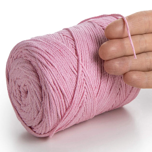 Pink Macramé Cotton 2mm 250m