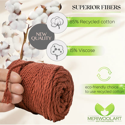 TERRA MACRAMÉ ROPE 4 MM, 75 M