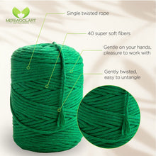 Load image into Gallery viewer, Green Single Twisted Macramé 4mm 225m
