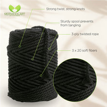 Load image into Gallery viewer, GRAPHITE MACRAMÉ ROPE 4 MM, 75 M
