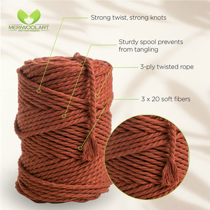 TERRA MACRAMÉ ROPE 4 MM, 75 M