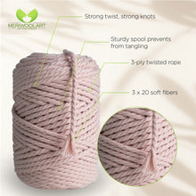 Load image into Gallery viewer, PINK MACRAMÉ ROPE 4 MM, 75 M
