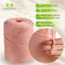 Load image into Gallery viewer, Light Pink Single Twisted Macramé 3mm 200m
