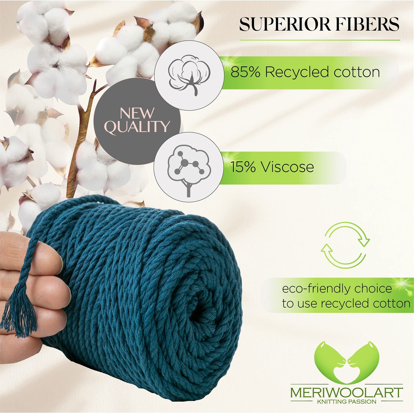 OCEAN MACRAMÉ ROPE 4 MM, 75 M