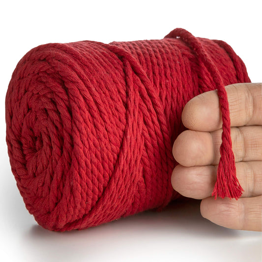 RED MACRAMÉ ROPE 4 MM, 75 M