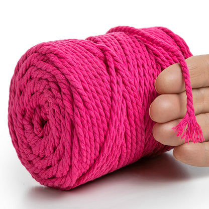 NEON PINK MACRAMÉ ROPE 4 MM, 75 M