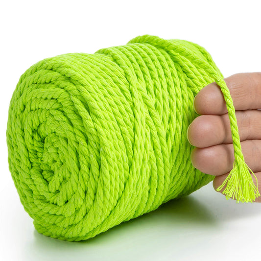 NEON YELLOW MACRAMÉ ROPE 4 MM, 75 M